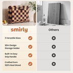 SMIRLY Wooden Cutting Boards for Kitchen, Double-Sided Cutting Board - Image 5