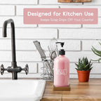 Pink Glass Dish Soap Dispenser - Image 2