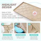 SIKADEER 37" x 22" Under Sink Mat Waterproof, Silicone Mat Kitchen Drawer Shelf - Image 4