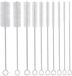 Long Straw Brush, Nylon Pipe Tube Cleaner 8-ihch 10 Different Diameters Set of by DESIN