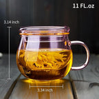 DOPUDO 11oz Pink Glass Tea Cup - Image 4