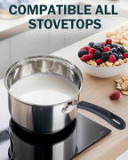 Cook N Home 1 Quart Stainless Steel Saucepan - Image 3