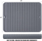 Large 24" x 18" Silicone Dish Drying Mat - Image 2