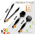Mwellewm 36Pcs Plastic Serving Utensils Set Large Disposable Serving Spoons - Image 6