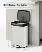 Garvee 13 gal / 50 L Metal Trash Can - Image 6