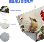 Winter Cardinal Bird Dish Drying Mat - Image 3