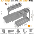 Sevenblue 3 Pack Multi-Purpose Under Sink Organizers and Storage, 2026 L-Shaped - Image 6