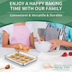 Baking Sheets Set of 2, HKJ Chef Cookie Sheets 2 Pieces Stainless Steel Baking - Image 7