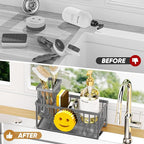 Sponge Holder for Kitchen Sink, Smiley Face Sink Caddy - Image 6