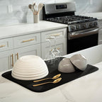 S&T INC. Dish Drying Mat XL, 18” x 24”, Absorbent Microfiber Kitchen Counter Mat - Image 2