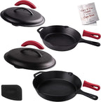 Cast Iron Skillet Set with Lids - Image 8