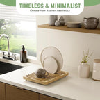NIUM Stone Drying Mat for Kitchen Counter & Bamboo Rack - Image 6