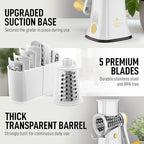 Zulay Kitchen Rotary Cheese Grater 5 Blade Cheese Shredder - Image 7