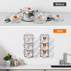 Durmmur 2 Pack Pot Lid Organizer Rack, 6-Tier Pot Lids Holder - Image 8