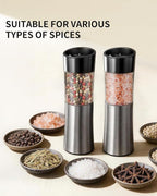 CIRCLE JOY Rechargeable Gravity Electric Salt and Pepper Grinder Set Automatic - Image 6