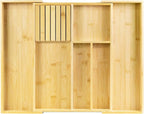 VaeFae Bamboo Kitchen Drawer Organizer, Utensil Tray by VaeFaeDirect