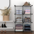 HOMIDEC 6 Light Grey Cube Storage Organizer, Modular Storage Shelf - Image 7