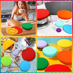 Patelai 10 Pcs Bowl Covers Reusable in 5 Size Stretch Cloth Fabric Elastic Food - Image 6