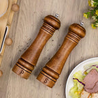 Haomacro Wooden Salt and Pepper Grinder Set Refillable Salt & Pepper Mills - Image 5