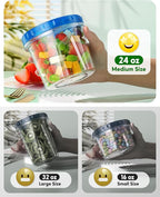Canfanni 8 Pack-24 OZ Freezer Storage Containers, Plastic Soup Container - Image 5
