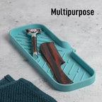 Zulay Kitchen Large Silicone Sponge Holder – Flexible Sink Organizer Tray - Image 5