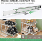 Pull out Cabinet Organizer, 2 Tiers 23"W X 21"D, Heavy Duty Smooth Sliding - Image 4