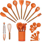 Silicone Kitchen Utensils Set & Holder: Cooking Utensils Set by Smirly