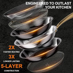 FogDream 8, Honeycomb Hybrid Nonstick Skillet - Image 5
