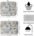 Nautical Coastal Dish Drying Mat - Image 2