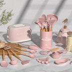 Umite Chef Silicone Kitchen Utensils Set, 33 Piece Non-Stick Kitchen Utensils - Image 2