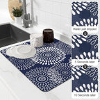 LuxStep Dish Drying Mat Super Absorbent Kitchen Counter Mat Rubber Backing - Image 4