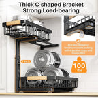 PXRACK Under Sink Organizer, Adjustable Height, 2 Tier Pull Out Under Cabinet - Image 6