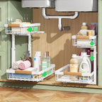 Kitstorack Under Sink Organizer, 2 Tier Under the Sink Storage, Slide out Pull by Kitstorack