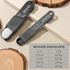 6 Pcs Adjustable Measuring Spoon Plastic Tablespoon and Teaspoon Set Baking - Image 3