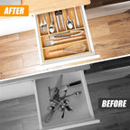 Bellsal Bamboo Silverware Drawer Organizer, Kitchen Utensil Drawer Organizers - Image 2