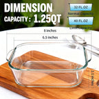 6"x6" Baking Pan, Square Baking Dishes 2 Pack Glass Bakeware Dish - Image 3