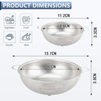 Gulex Stainless Steel Colander and Strainer Set，Metal Strainers - Image 2