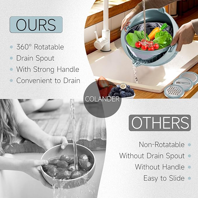 4-1 Strainer with Bowl & Spoons Set - Image 4