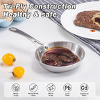 Mini Sauce Pan, Tri-Ply Stainless Steel Pot - Image 6