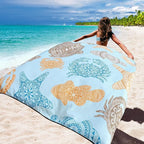 WIWIGO Beach Blanket Waterproof Sandproof Beach Mat 79" X 83"/10'x9'for 2-8 - Image 4