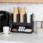 Mind Reader Cup and Condiment Station, 13 Inch Countertop Coffee Bar Organizer - Image 2