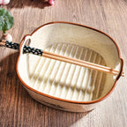 6.7" Japanese Ceramic Casserole Dish, Square Baking Pan - Image 5