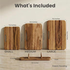 SMIRLY Wooden Cutting Boards for Kitchen, Double-Sided Cutting Board - Image 2