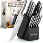 FIKSHOT Kitchen Knife Set, German Stainless Steel kitchen knives – Includes by FIKSHOTKitchenKnifeSet