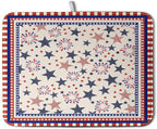 Happy 4th of July Patriotic Dish Drying Mat 18 x 24 Inch US Independence Day by Kwlegh