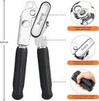 Can Opener Manual with Magnet, Soft Grip Rubber Handle Sharp Blade Smooth Edge - Image 2