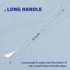 Briout 4 Pieces Bar Spoon, 12 Inches Long Handle Drink Stirrer - Image 2