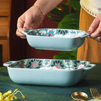 ONCCI Ceramic Baking Dish Set, 2-Piece Hand-painted Porcelain Rectangular - Image 5