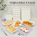 Baking Pans Set Nonstick, Stackable Bakeware Sets - Image 8