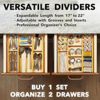 SpaceAid Bamboo Drawer Dividers - Image 5